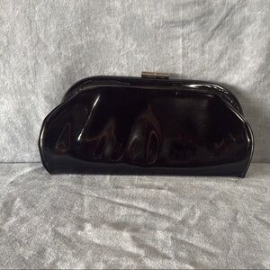 Vintage Black Patent Leather Clutch